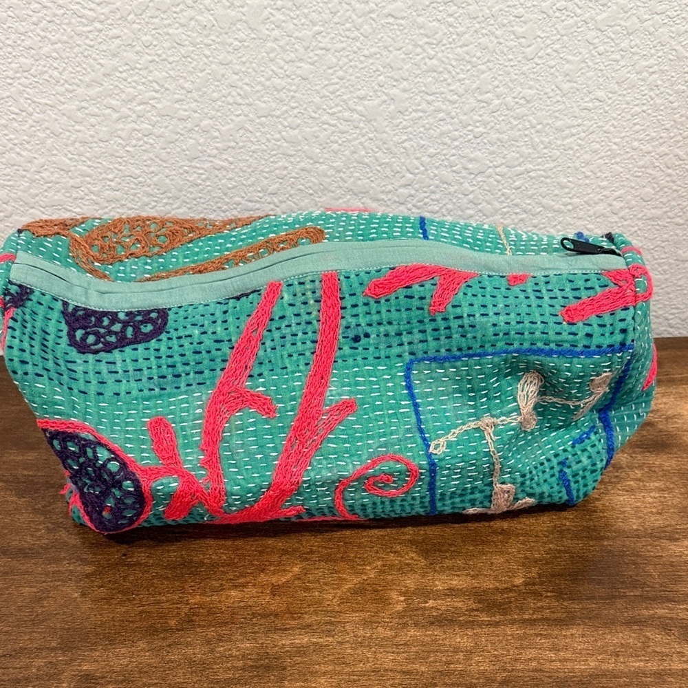 NWOT Kantha Suzani Colorful Embroidered Pouch